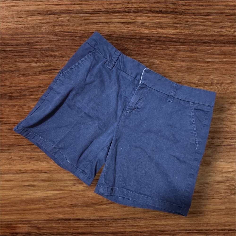 Bass Navy Cotton-Blend Minimalist Shorts